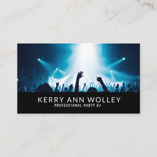 Carte De Visite Musique moderne design DJ Party Concert Planner (Devant)