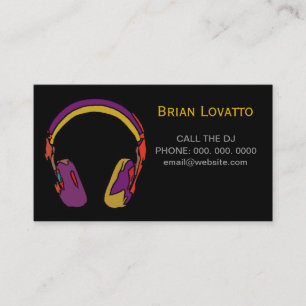 Carte De Visite musique personnalisée d'écouteur du DJ