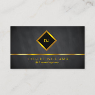 Carte De Visite Musique rose de Faux d'or de professionnel de