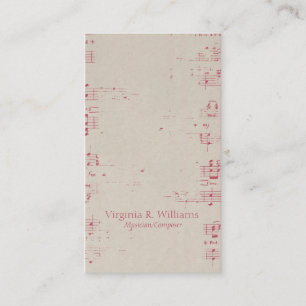 Carte De Visite Musique vintage