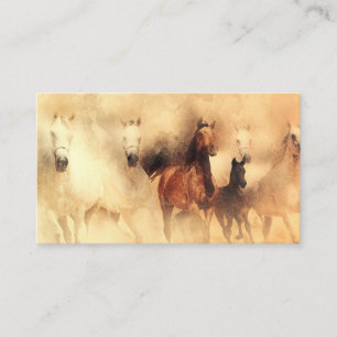 Carte De Visite Mustangs de chevaux sauvages
