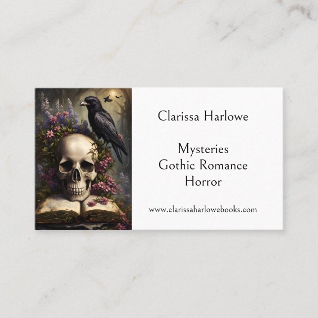 Carte De Visite Mystère Horreur Gothique Écrivain (Devant)