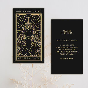 Carte De Visite Mystic Tarot maquillage ongles de cheveux Monogram