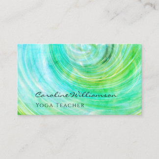 Carte De Visite Mystical Magic Green Yoga Enseignant