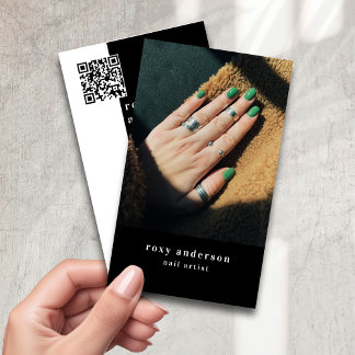 Carte De Visite Nail Artiste photo Code QR