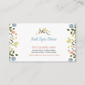 Carte De Visite Nail Spa Business Cards