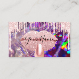 Carte De Visite Nails Manicure Maquillage Holographique Kiss Lips 