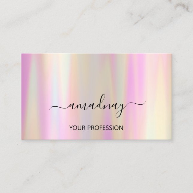Carte De Visite Nails Maquillage Artiste Lash Rose rose Ombre (Devant)