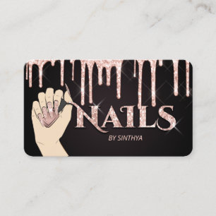 Carte De Visite Nails technicien ongle art glam tendance moderne
