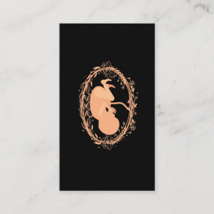 Carte De Visite Naissance de Doula Baby Pregnant Floral Doula Midw
