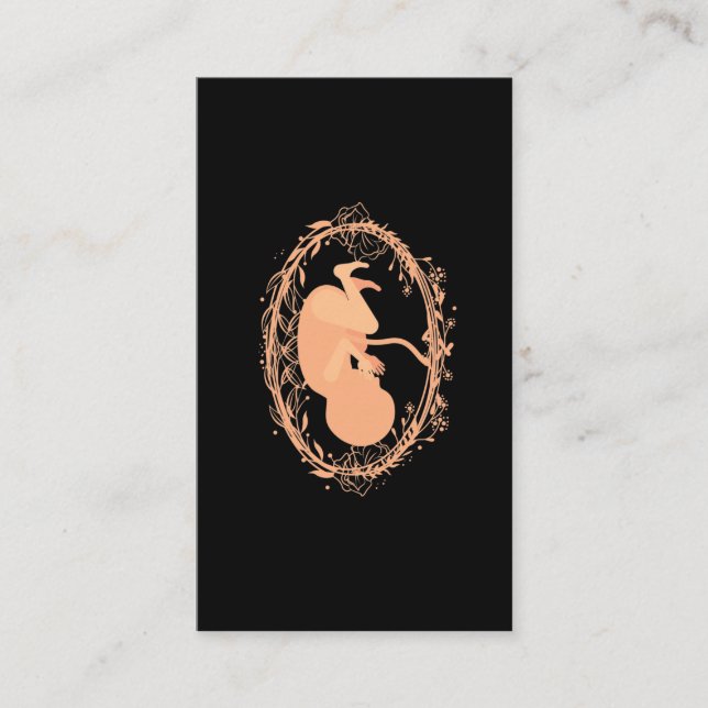 Carte De Visite Naissance de Doula Baby Pregnant Floral Doula Midw (Devant)
