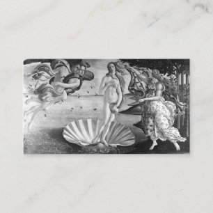 Carte De Visite Naissance De Vénus - Botticelli - Noir Et Blanc