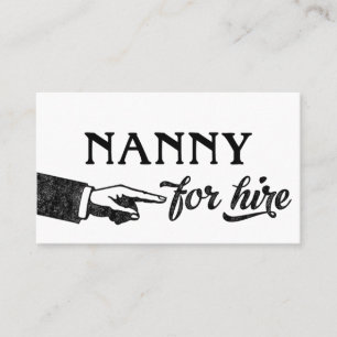 Carte De Visite Nanny Business Cards