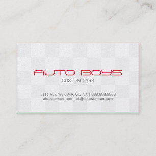 Carte de visite - Nascar automatique