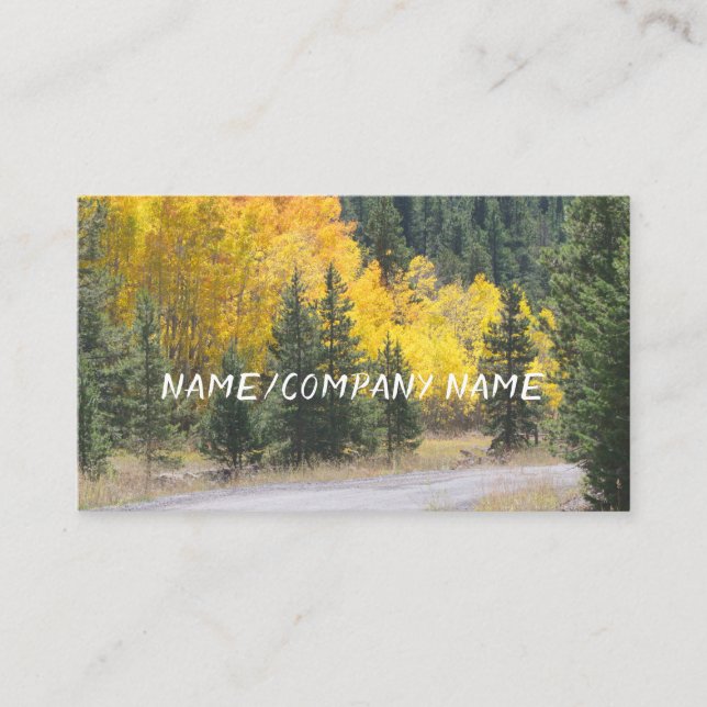 Carte De Visite nature art montagne tremble automne paysage person (Devant)