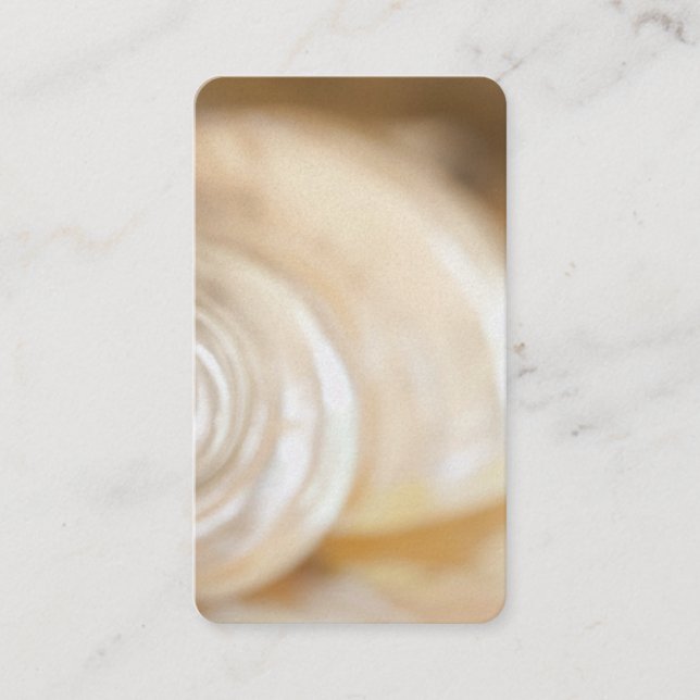 Carte De Visite Nature marine de la coquille de la mer Blanche (Devant)