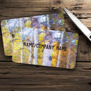 Carte De Visite nature tremble jaune chute paysage photo art