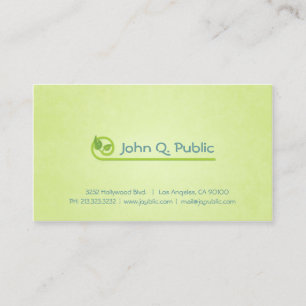 Carte De Visite Nature Vert Feuille Spa Salon de beauté