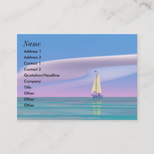Carte De Visite Navigation du bleu (Devant)