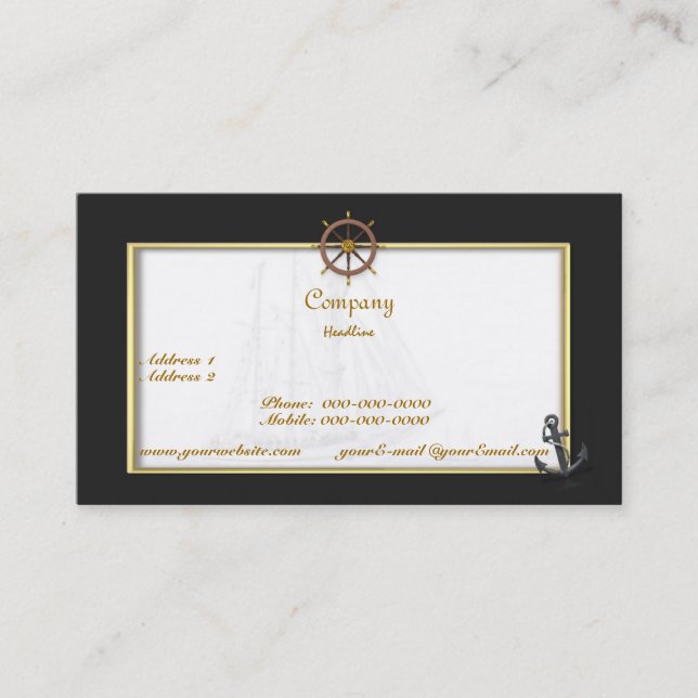 Carte de visite navire (Devant)