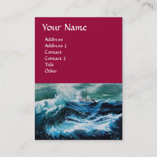 Carte De Visite Navire en mer dans la tempête