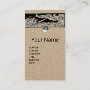 Carte De Visite NAVIRES ANCIENS, Voyage en mer, Papier Kraft noir 