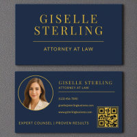 Navy Blue Gold Attorney, Droit Photo QR Code