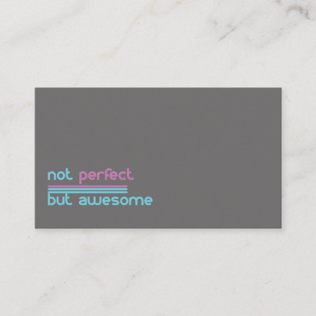 Carte De Visite Ne pas se perfectionner mais impressionnant ! ! (Devant)