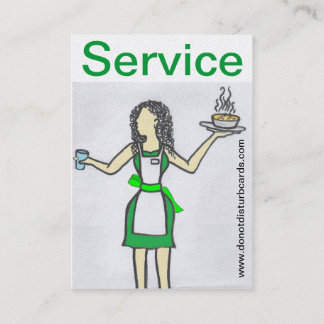 Carte De Visite Ne touchez pas aux cartes. COM (serveuse dans le