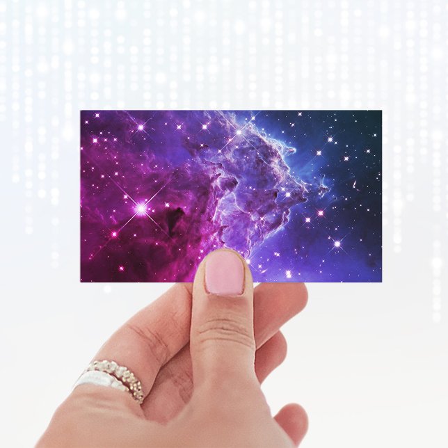 Carte De Visite Nebula tête de singe violet Hipster (Create your own celestial business cards.)