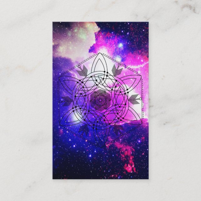 Carte De Visite Nébuleuse tribale aztèque celtique de galaxie de (Devant)