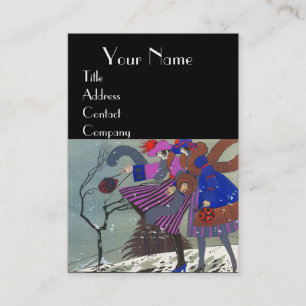 CARTE DE VISITE NEIGE HIVER / BEAUTÉ MODE COSTUME DESIGNER