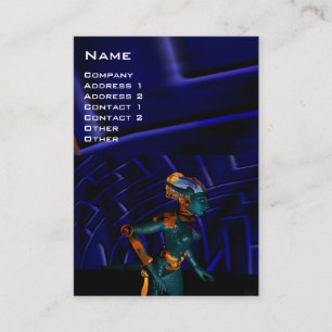 Carte De Visite NEMES / cybernétique, ingénieur mécanique, bleu