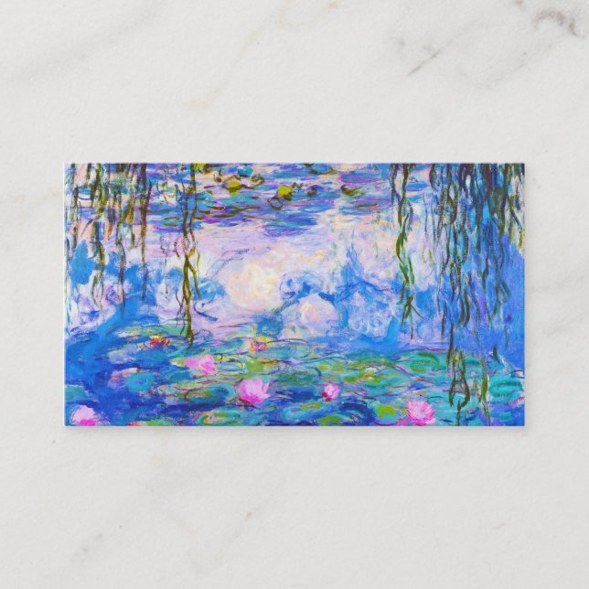 Carte De Visite Nénuphars Claude Monet peignant le grand maître (Devant)
