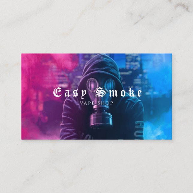 Carte De Visite Neon artiste Sweat - shirt à capuche Smoke Vape Ca (Devant)