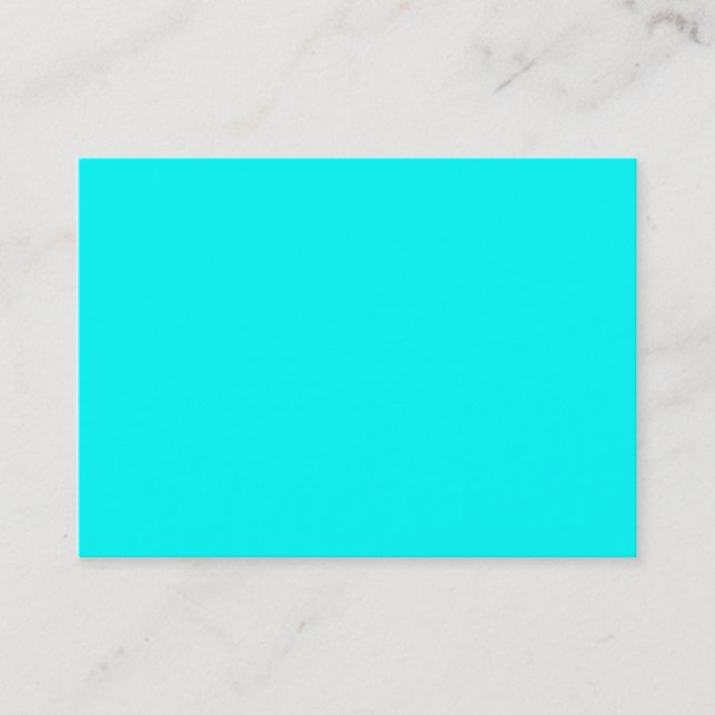 Carte De Visite Neon Blue Turquoise Lumière brillant Mode Couleur  (Devant)