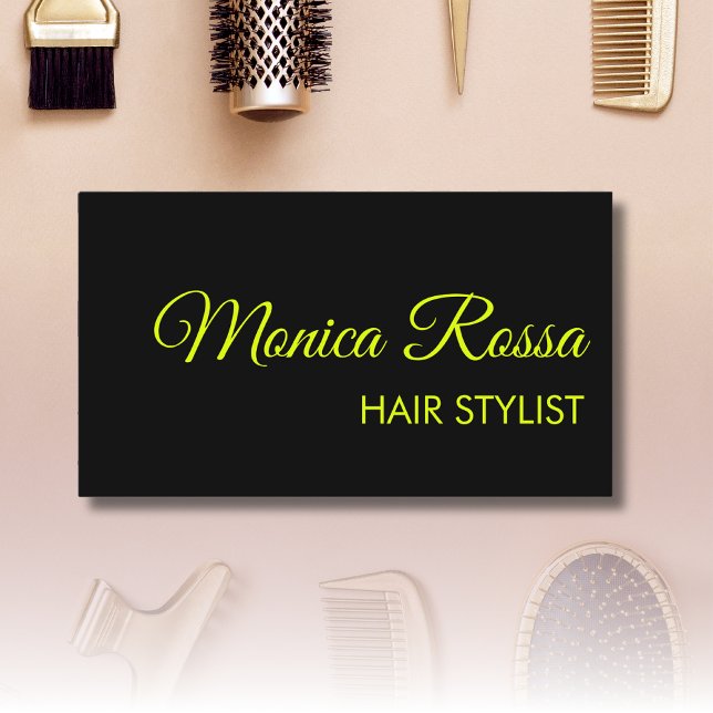 Carte De Visite Neon Chartreuse Professionnelle Moderne (Créateur téléchargé)