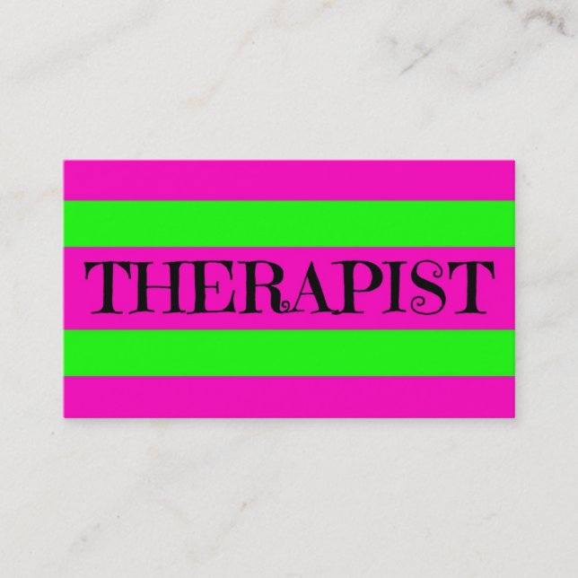 Carte De Visite Neon Green et Hot Pink (Devant)