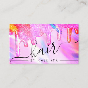 Carte De Visite Neon Unicorn Holographique Épais Parties scintilla