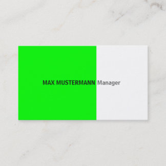 Carte de visite néonverte