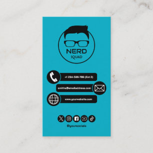 Carte de visite nerd de tech informatique