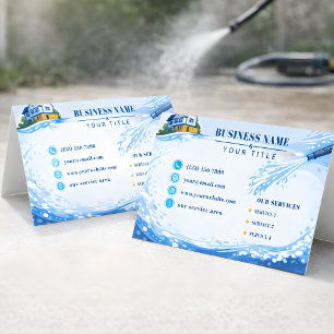 Carte De Visite Nettoyage à haute pression de résidences géométriq