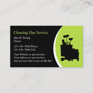 Carte De Visite Nettoyage De Bureau Simple Et Janitorial