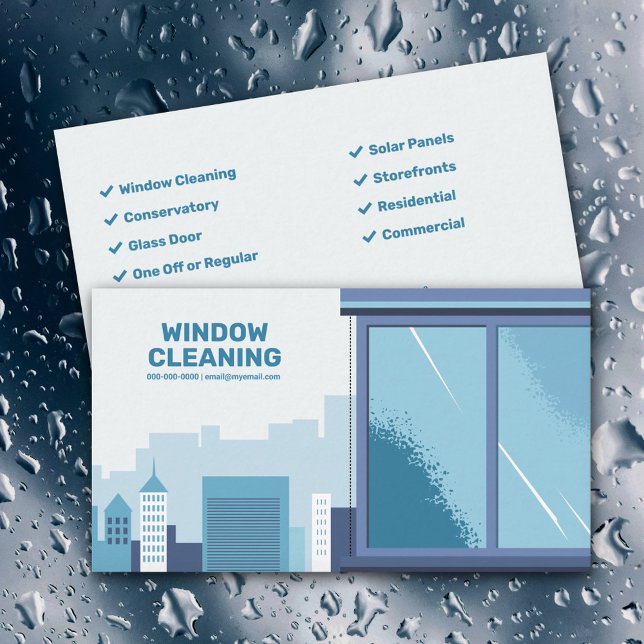 Carte De Visite Nettoyage de fenêtres (Window Cleaning Business Card)