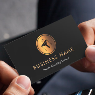 Carte De Visite Nettoyage de la fenêtre d'or Nettoyage de logo
