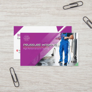 Carte De Visite Nettoyage de la maison de lavage sous pression