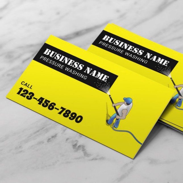 Carte De Visite Nettoyage de la maison de laveuse mini-puissance à (Créateur téléchargé)