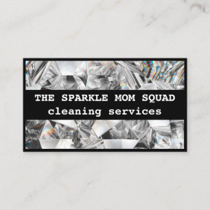 Carte De Visite Nettoyage de la maison de squad de maman étincelan