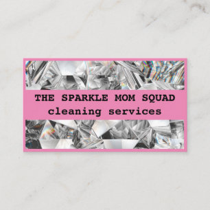 Carte De Visite Nettoyage de la maison de squad de maman étincelan