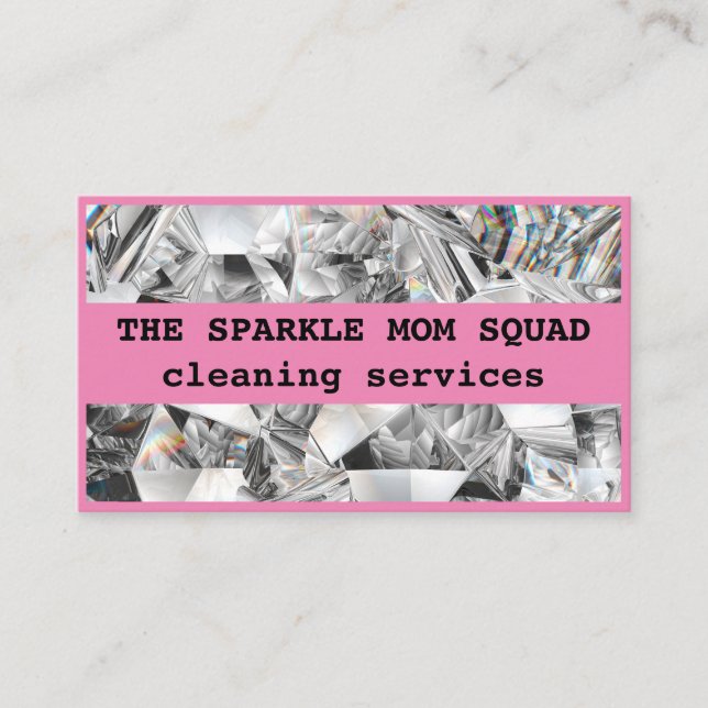 Carte De Visite Nettoyage de la maison de squad de maman étincelan (Devant)